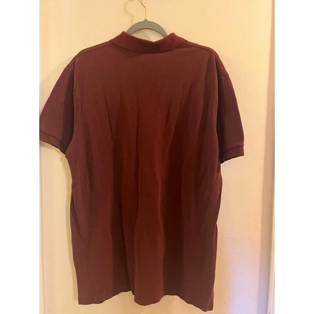 Polo By Ralph Lauren Polo Shirt Men L‎ Brown Spread Collar Pony Logo Embroidered